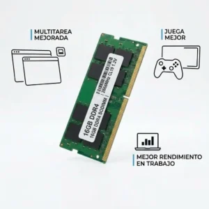 Memoria RAM 16GB DDR4 SO-DIMM para Notebook · Usado con garantía - Vista Adicional