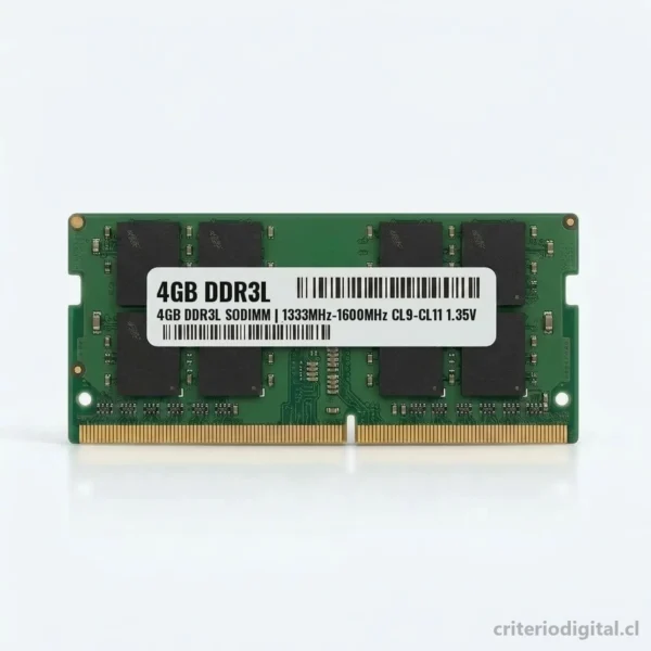 Memoria RAM 4GB DDR3L SO-DIMM para Notebook · Usado con garantía