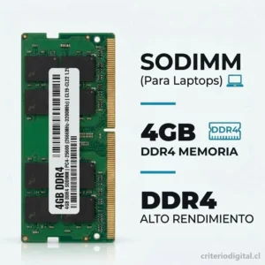 Memoria RAM 4GB DDR4 SO-DIMM para Notebook · Usado con garantía - Vista Adicional