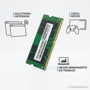 Memoria RAM 8GB DDR4 SO-DIMM para Notebook · Usado con garantía - Vista Adicional