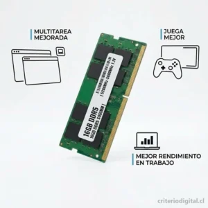 Memoria RAM 16GB DDR5 SO-DIMM para Notebook · Usado con garantía - Vista Adicional