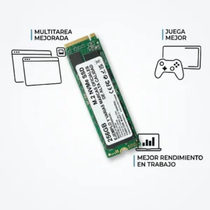 SSD M.2 NVMe 250GB · Usado con garantía - Vista Adicional