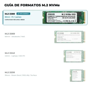 SSD M.2 NVMe 250GB · Usado con garantía - Vista Adicional